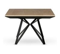Lisa design table à manger extensible - Noir et bois