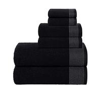 BELIZZI HOME Lot de 6 Serviettes 100% Coton Ultra Douces, Comprenant 2 Serviettes de Bain 71,1 x 139,7 cm, 2 essuie-Mains 40,6 x 61 cm, 2 débarbouillettes 30,5 x 30,5 cm, compactes, légères et très