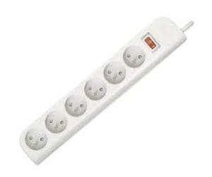 Belkin E-Series 6 Socket, 1-Metre SurgeStrip Blanc 6 sortie(s) CA 230 V 1 m
