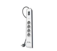 Belkin Multiprise Parafoudre 4 Prises / 2 Ports USB-A avec Câble 2 m Robuste