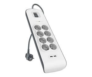 Belkin Multiprise parafoudre 8 prises avec 2 ports USB