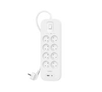 Rallonge Multiprise Parafoudre 8 Prises avec USB et USB-C 2 m Blanc