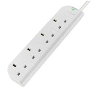 Belkin SurgeStrip E-Series - Protection contre les surtensions - CA 250 V - connecteurs de sortie : 4 - Royaume-Uni - blanc