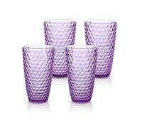 BELLAFORTE Verres incassable en Tritan - Lot de 4 - Contenance de 562ml - Collection Grand Laguna Beach - Lavable au lave-vaisselle - Verres indestructibles - Sans BPA - Couleur Violette