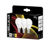 BELLALUX Lampe à LED, culot E14, blanc chaud (2700K), mat, forme goutte, en remplacement d'une ampoule classique de 25W, paquet double, Givrée