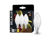BELLALUX Lampe à LED, E14-base, optique mate,Blanc chaud (2700K), 470 Lumen, Remplacement de la traditionnelle 40W-Ampoules 3-Pack