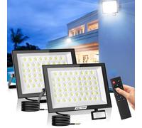 Bellanny 2Pack Projecteur Exterieur LED 150W à Detecteur de Mouvement avec Télécommande, 10000LM 6500K Spot LED Extérieur Super Lumineux, Lampe de Sécurité Étanchéité IP66 pour Jardin Terrasse