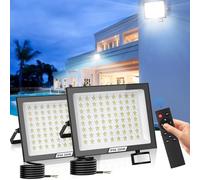 Bellanny 2Pack Projecteur Exterieur LED 200W à Detecteur de Mouvement avec Télécommande, 20000LM 6500K Spot LED Extérieur Super Lumineux, Lampe de Sécurité Étanchéité IP66 pour Jardin Terrasse