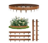 Bellanny Bordure Jardin Exterieur, 5Pcs 107,5×16,5cm Bordure Gazon Flexible | Bordure de Pelouse en Acier Corten, Bordures Paysagères Métal, Délimitation Pelouse, Allée, Parterre, Bordurette Extérieure