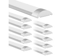 Bellanny Lot de 10 Réglette LED étanche 120CM, Plafonnier Exterieur LED 40W 4800LM Blanc Chaud 3000K, Neon Tube LED Aluminium et PC Luminaire pour Bureau, Entrepôt, Garage, Sous-sol, Atelier.
