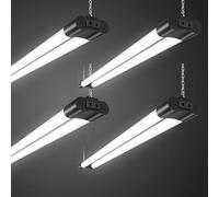 Bellanny Néon LED 120CM T8 Connectable Reglette LED, 40W 4400LM 6500K Blanc Froid Tube Néon, IP65 Imperméable Luminaire Plafonnier pour Garage Ateliers Sous-Sol Salle de Bain Bureau Parking, 4 Pièces