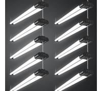 Bellanny Néon LED 120CM T8 Connectable Reglette LED, 40W 4400LM 6500K Blanc Froid Tube Néon, IP65 Imperméable Luminaire Plafonnier pour Garage Ateliers Sous-Sol Salle de Bain Bureau Parking, 10 Pièces