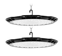 Bellanny Projecteur LED Industriel 500W 2 Pièces, 50000LM Projecteur LED Lumière d'entrepôt, IP65 Étanche UFO LED Spot Intérieur, 6500K Blanc Froid Plafonnier LED pour Garage Atelier Gymnase