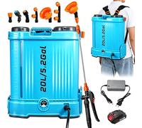 Bellanny Pulvérisateur Électrique 20L 21V 100PSI Pulvérisateurs de Jardin, Pulverisateur a Batterie | Pulvérisateur à Dos avec Lance Télescopique,6 Buses,Graden Sprayer pour Toiture Plantes Désherbage