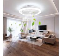 Bellanny Ventilateur Plafond avec Lumière, Ø47CM Ventilateurs de Plafond avec Telecommande &APP, Dimmable Plafonnier Ventilateur Silencieux | 6 Vitesses,Moteur DC Réversible,pour Chambre Salon Cuisine