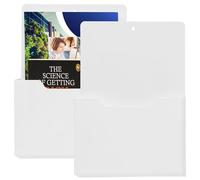 BELLE VOUS Lot de 2 Range Documents Magnétiques Blancs - Porte Document Suspendu pour Cartes de Visite et Courrier - Porte Vue A4 et Rangement Mural de Fournitures de bureau