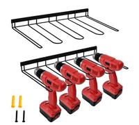 BELLE VOUS Lot de 2 Supports pour Rangement des Outils Électriques - Support Mural pour Garage et Atelier - Rack Organisateur Outil Tournevis et Perceuse - Panneau Porte Outils