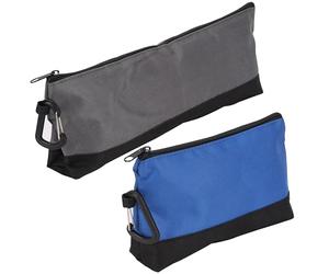 Belle Vous Lot de 2x Trousse à Outils à Fermeture Éclair avec Mousquetons - Pochette de Rangement Multi-usages très Résistante - Sac a Outil 2 tailles - Sacoche Bricolage Vide