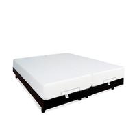 BELLECOUR Ensemble Sommier Électrique + Matelas Mémoire de Forme 21 cm 2 Places 2 x 90x200 cm (ou 180x200 cm) - Tête, Pieds et Buste relevables et télécommande Filaire - Fabriqué en France