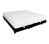BELLECOUR Ensemble Sommier Électrique + Matelas Mémoire de Forme 21 cm 2 Places 2 x 70x190 cm (ou 140x190 cm) - Tête, Pieds et Buste relevables et télécommande Filaire - Fabriqué en France