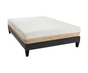BELLECOUR LITERIE - Ensemble LEMAN 140x190 cm - Matelas Mousse hypersoft + Sommier Bois G