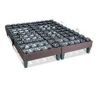 BELLECOUR LITERIE - Jeu de 2 sommiers électriques MONDOR 180x200 cm - Plots Gris G