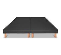 BELLECOUR LITERIE - Jeu de 2 sommiers tapissiers CAPUCINE 2x90x200 cm - Epaisseur 13 cm - Gris anthracite (pieds inclus) Gris G