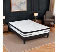 BELLECOUR LITERIE | Matelas Épaisseur 24 cm Versailles - Ressorts ensachés + Mousse mémoire de Forme - Confort Ferme & Accueil Moelleux - Made in Europe