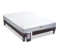 LITERIE - Pack AMBOISE 140x190 cm - Matelas Mémoire de forme + Sommier Bois + Protège matelas anti punaise
