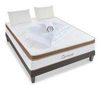 BELLECOUR LITERIE - Pack Prêt à dormir ZERMATT 140x200 cm - Matelas Mémoire de forme + Sommier + Accessoires G