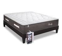LITERIE - Pack PRIVILEGE 140x190 cm - Matelas Ressorts ensachés + Sommier Bois + Protège matelas anti punaise