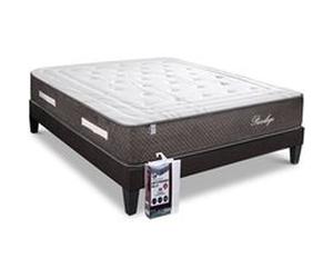 BELLECOUR LITERIE - Pack PRIVILEGE 90x200 cm - Matelas Ressorts ensachés + Sommier Bois + Protège matelas anti punaise G