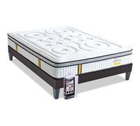 BELLECOUR LITERIE - Pack REINA 2.0 180x200 cm - Matelas Ressorts ensachés + Sommier Bois + Protège matelas anti punaise G