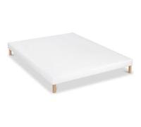 BELLECOUR LITERIE - Sommier tapissier CAPUCINE 90x190 cm - Epaisseur 13 cm - Blanc (pieds non inclus) Blanc G