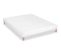LITERIE - Sommier tapissier CONSTANTINE 90x190 cm - Epaisseur 18 cm - Blanc (pieds non inclus)