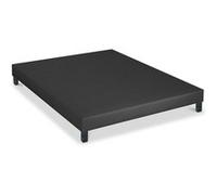 BELLECOUR LITERIE - Sommier tapissier CONSTANTINE 90x200 cm - Epaisseur 18 cm - Gris anthracite (pieds non inclus) Gris G