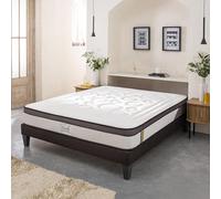 BELLECOUR Matelas Mémoire de Forme et Mousse Haute Densité 160x200 Literie Tivoli Hauteur 25 cm | Soutien Ferme & Accueil Moelleux | Fabriqué en Europe