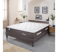 BELLECOUR Matelas Ressorts Ensachés et Mémoire de Forme 200x200 cm Literie Privilège Hauteur 30 cm | Confort et Aération Optimale | Fabriqué en Europe