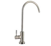 Bellerofonte Robinet 1 voie en acier inoxydable avec levier pour purificateur d'eau, osmose inverse et systèmes de filtration