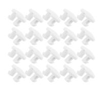 BELLIFFY 20 Pièces Bouton de Rail Inférieur Aveugle Blanc en Plastique | Pièce de Rechange, Installation Facile, Usage Maison et Bureau, Compatible Stores, Finition Blanche