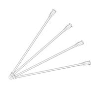BELLIFFY 4 Pièces Tige de Remplacement avec Crochet, Poignée Pivotante | PP Transparent, Fixation sans Outil, Pièce Détachée pour Entretien Résidentiel, Usage Facile en Gestion Locative