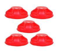BELLIFFY 5 Pièces Couvercle Anti-poussière pour Détecteur de Fumée, Housse de Protection en Plastique Rouge, Installation Facile, Protection, pour Alarme Incendie