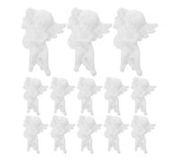 BELLIFFY Breloques Plates Ange en Résine 100 Pcs, Pendentifs Miniatures Décoratifs pour Création Bijoux, Ornements D’ange Gardien Noël, Accessoires Artisanaux Légers et