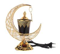 BELLIFFY Brûleur d'encens, Porte-encens aromatique électrique AC 220V, Style Arabe décoratif en métal et céramique pour Usage Maison et décoration intérieure