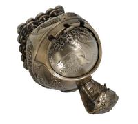 BELLIFFY Cendrier de Terrasse en Métal à Motif Serpent avec Couvercle Coupe-Vent pour Fumeurs en Extérieur