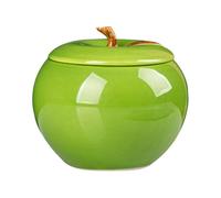 BELLIFFY Conteneur décoratif Décoration en céramique Boîte de Rangement pour Fruits avec Couvercle Vert et Home, Stockage Multifonction et Decorative Use