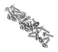 BELLIFFY Ensembles de Vis M5x22mm Couleur Argenté en Acier Inoxydable 20 avec Rondelles en Silicone du Bruit Métallique pour Poignées de Couvercle de Batterie Cuisine Universelles Usage