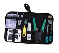 BELLIFFY Kit d'Outils Réseau pour Installation de Câble Ethernet, Testeur de Câble, Pince à Sertir, Portable, Paquet de Rangement