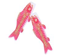 BELLIFFY Manches à Air Suspendues en Satin Forme Poisson Carpe Japonaise 2pcs Décoration Extérieure Suspendue pour Jardin et Patio