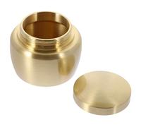 BELLIFFY Mini-urne Funéraire en Métal Cuivre Étanche Couvercle Hermétique, Petit Contenant pour Cendres et Poudres D’Parfum, Bocal de Conservation Décoratif pour Bureau ou Domicile, Urne